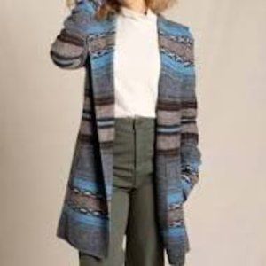 Toad & Co Merino Wool Heartfelt Hoodie Sweater Cardigan Coat Glacier Size M